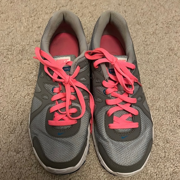 Nike Shoes - NIKE‎ Revolution 2 Gray Pink Lace Up Sneakers Style# 554902-006, Size 9.5